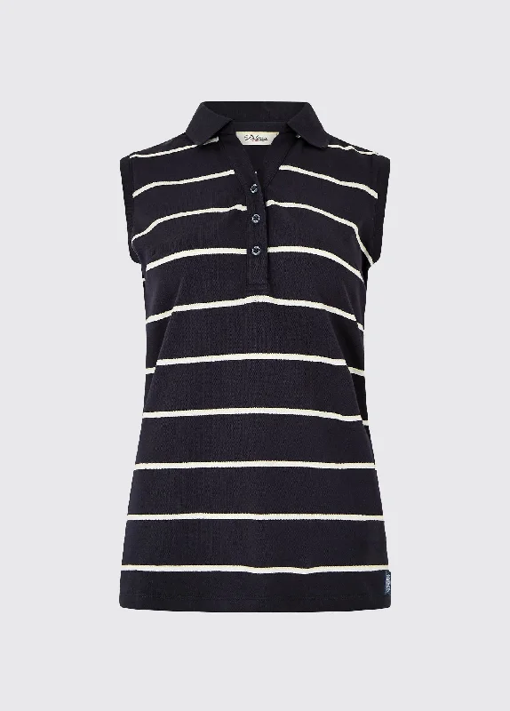 Gracehill Striped Polo - Navy