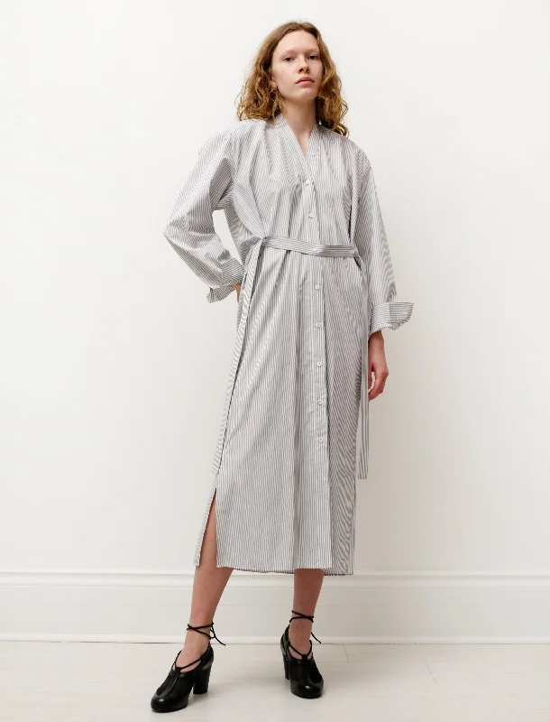 Tilted Shirtdress Striped White/Black